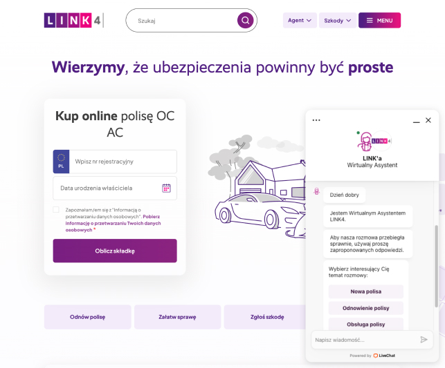 LiveChat dla Link4 Integracje Link4 z LiveChat