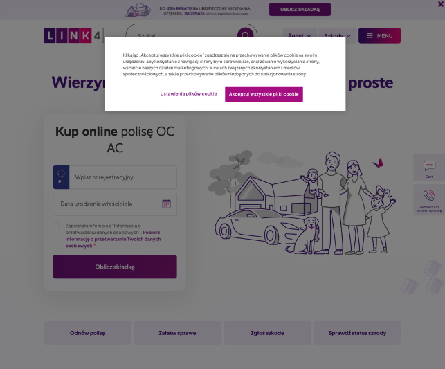 Zachowanie prywatności witryn Link4 z OneTrust Integracje Link4 z OneTrust
