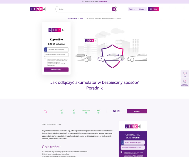 Rozwiązania dla sekcji blogowej serwisu Link4 Sekcja blogowa Link4