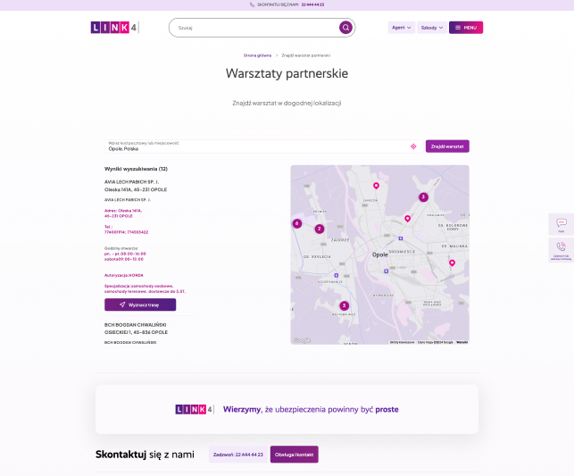 Implementacja interaktywnej mapy w serwisie Link4 Szczegóły rozwiązania Link4 - interaktywne mapy