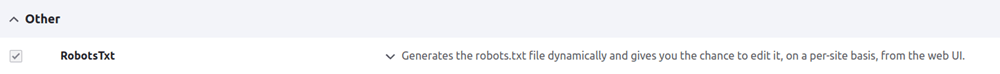 Aktywny moduł robots.txt