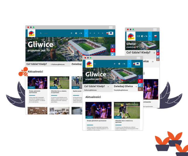 Responsive Graphic Design for Gliwice website Responsive Graphic Design