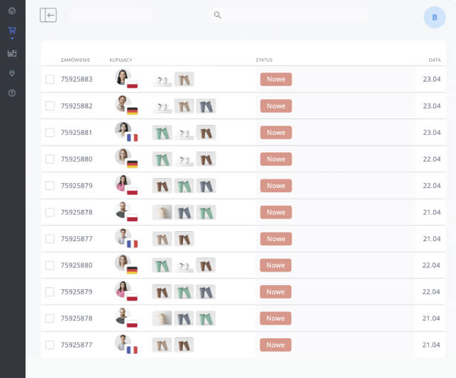 Integration with the shipment system Shipment system