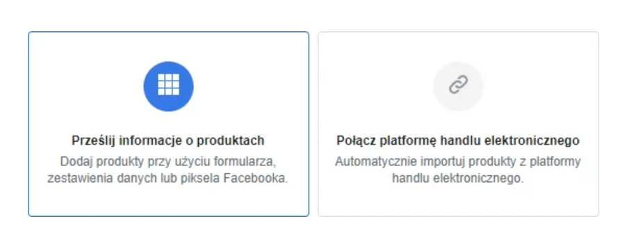 Dodawanie produktów do sklepu Facebooka