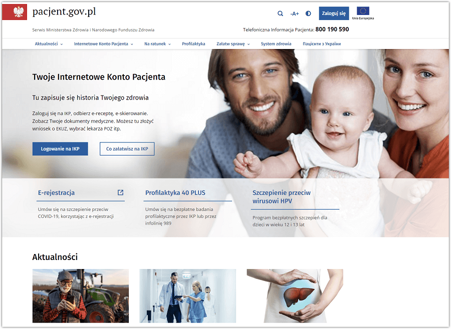 Strona główna pacjent.gov.pl