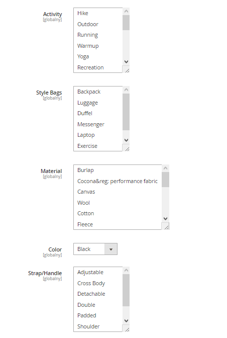 Dodatkowe opcje produktu w Magento
