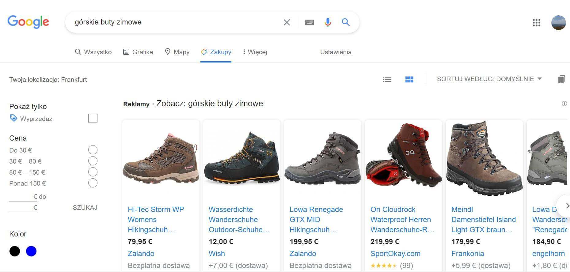 Znaczenie koloru - przykład