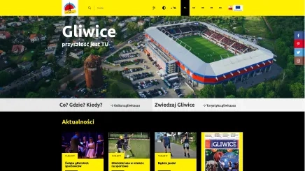 Strona Gliwice - motyw żółty