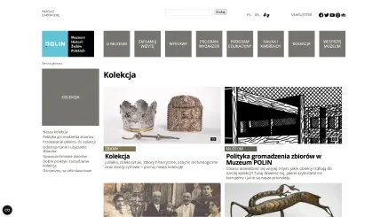 Widok kolekcji muzeum POLIN - wersja desktop Witryna Polin - widok kolekcji