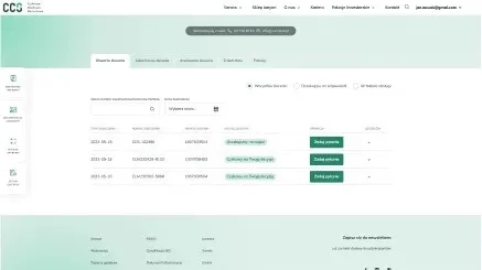 CCS Online - website CCS Online desktop view