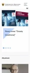 New page for Umed - mobile New website for the University