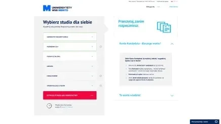 WSB Merito - view on desktop New page for WSB Merito