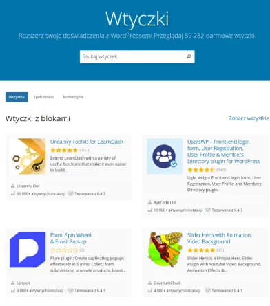 Wtyczki WordPress
